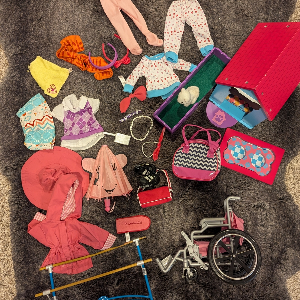 Kids Accessories Set with Pink and Red Accents